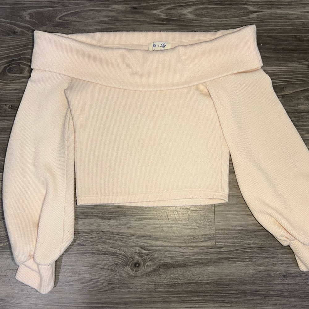 She + Sky medium off the shoulder sweater